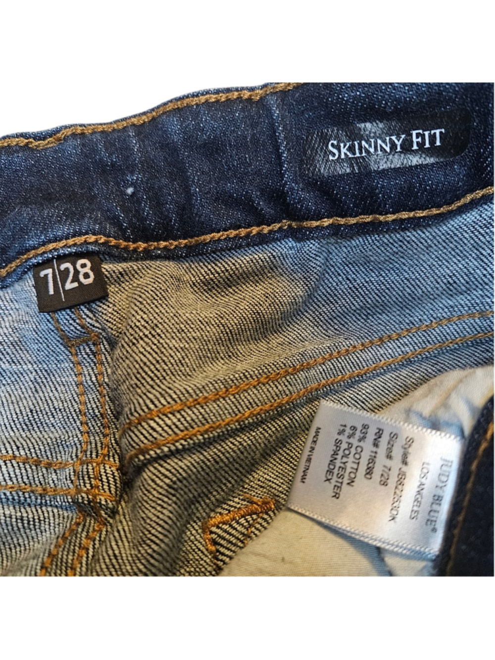 Judy Blue 7/28 Dark Wash High Rise Skinny Jeans JB82253DK - Picture 9 of 9